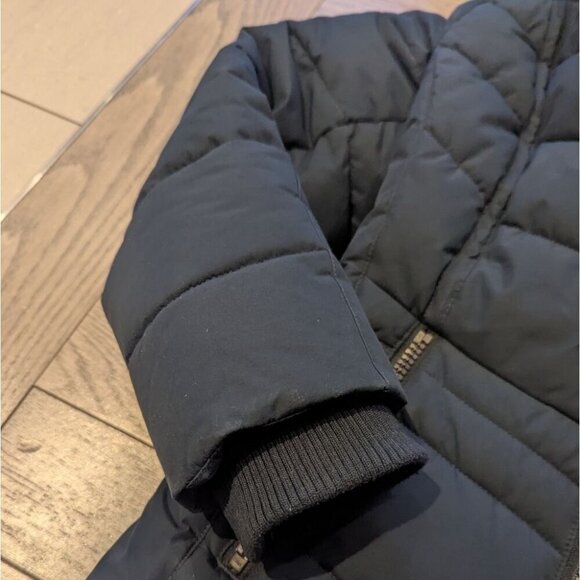 Girls Pajar Navy Midi Hooded Puffer Jacket with Faux Fur - Size 7/8 Like New - Picture 8 of 11